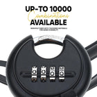 AINEXA Heavy-Duty 4-Digit Combination Disc Padlock – Black