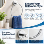 AINEXA Stainless Steel Wall-Mounted Towel Ring – Silver