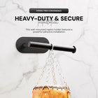 AINEXA 2-Piece Self-Adhesive Aluminium Tissue & Towel Holder – Black