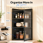 AINEXA 40 cm 3-Layer Corner Kitchen Storage Cabinet with Door – Black