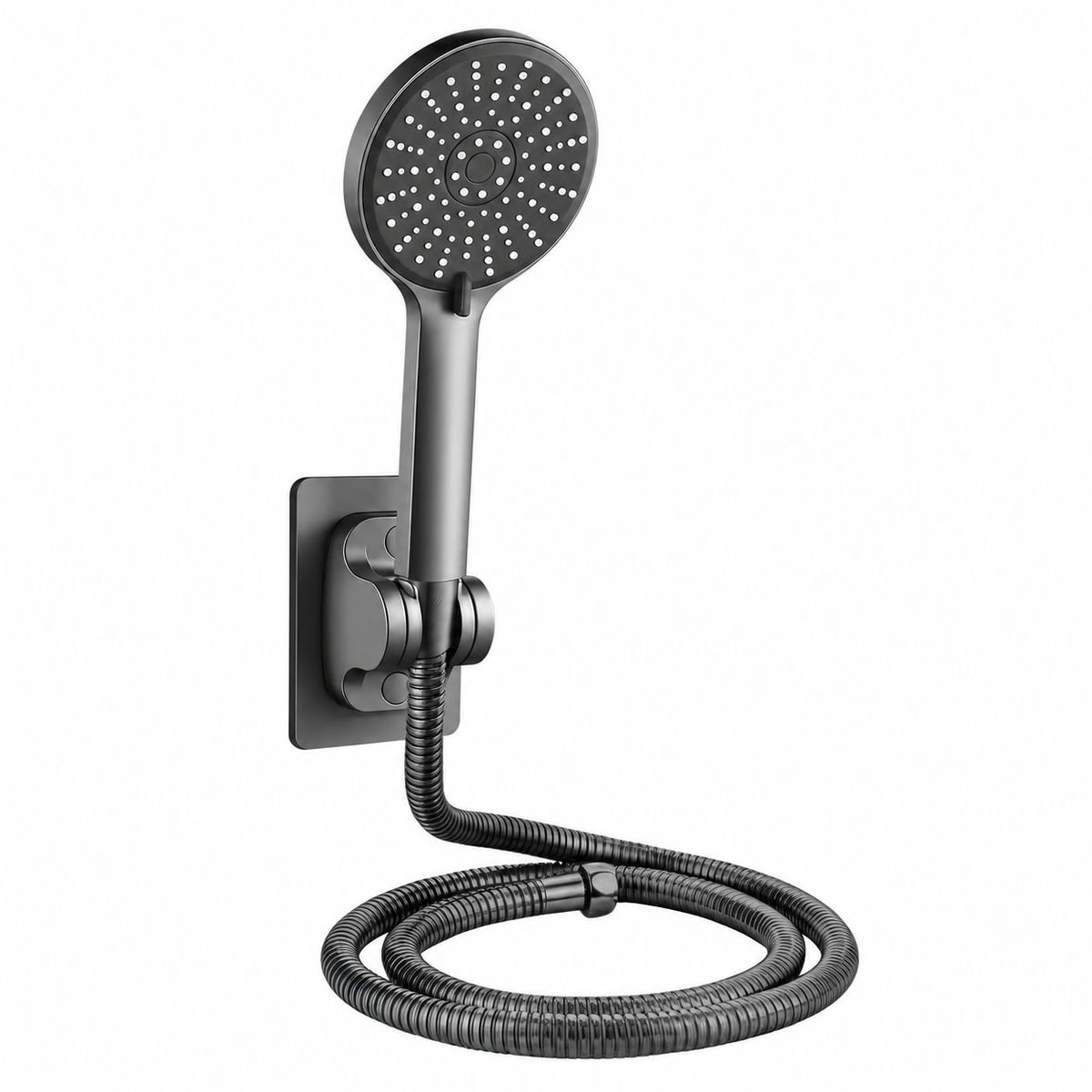 AINEXA Adjustable Wall-Mounted Shower Head Holder – Black