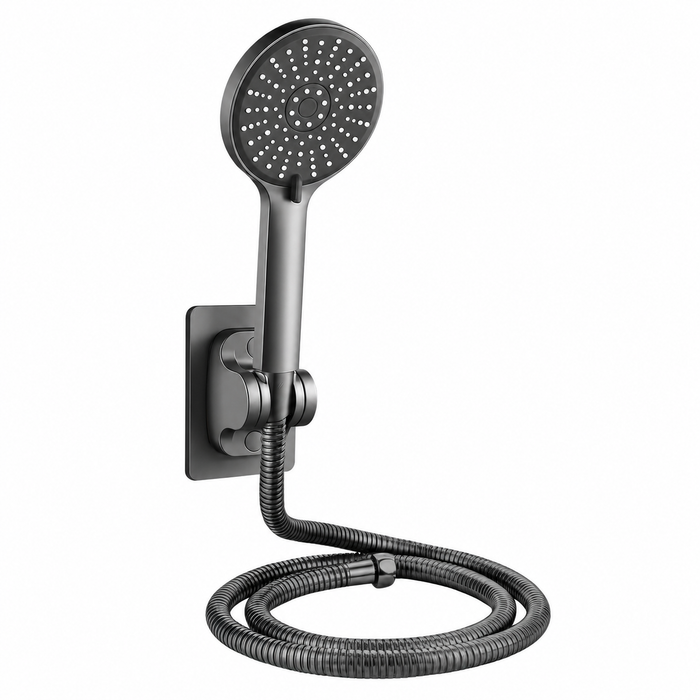 AINEXA Adjustable Wall-Mounted Shower Head Holder – Black