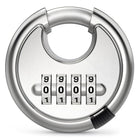 AINEXA Heavy-Duty 4-Digit Combination Disc Padlock