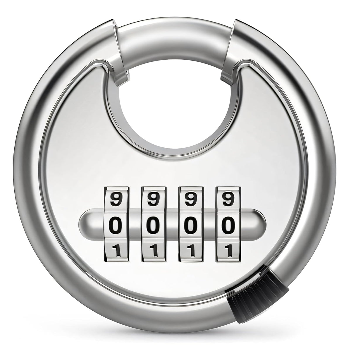 AINEXA Heavy-Duty 4-Digit Combination Disc Padlock