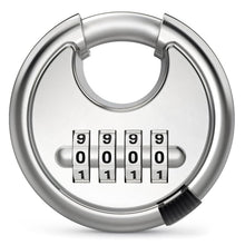 AINEXA Heavy-Duty 4-Digit Combination Disc Padlock