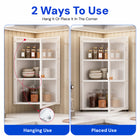 AINEXA 40 cm 3-Layer Corner Kitchen Storage Cabinet with Door – White