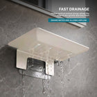 AINEXA Self-Adhesive Wall-Mounted Soap Holder with Drain Tray