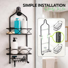 AINEXA 2-Tier Hanging Shower Caddy with Soap Rack – Black