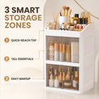 AINEXA 3-Layer Cosmetic & Makeup Organiser with Drawers – White