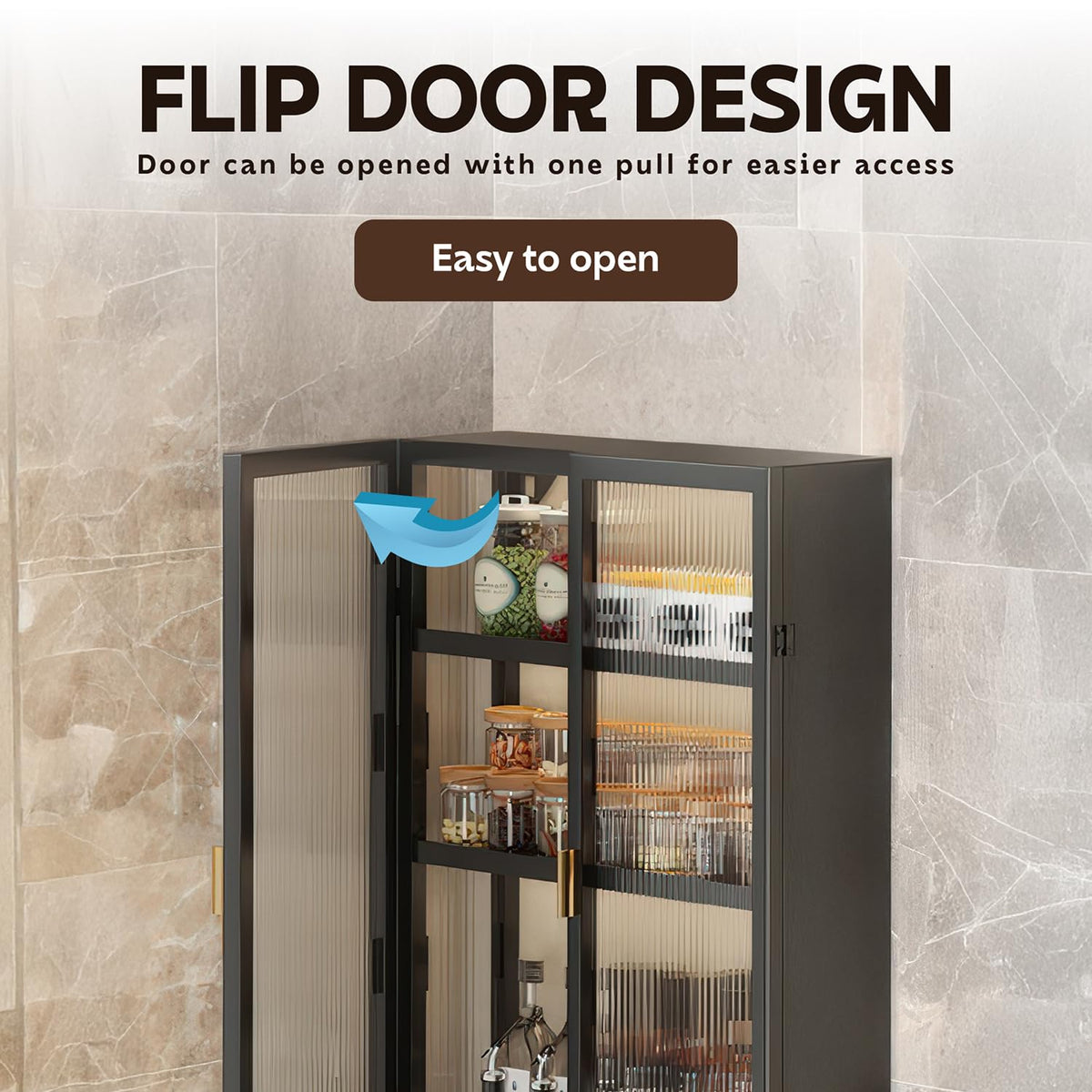 AINEXA 50 cm 2-Layer Wall-Mounted Kitchen Storage Cabinet – Black