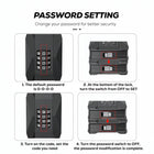 AINEXA Heavy-Duty 4-Digit Combination Padlock for Door & Gate Security
