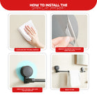 AINEXA Vacuum Suction Aluminium Single Towel Bar – Matte Grey