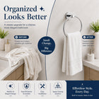 AINEXA Stainless Steel Wall-Mounted Towel Ring – Silver
