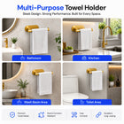 AINEXA Self-Adhesive Aluminium Hand Towel Holder – Gold