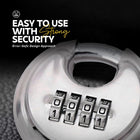 AINEXA Heavy-Duty 4-Digit Combination Disc Padlock
