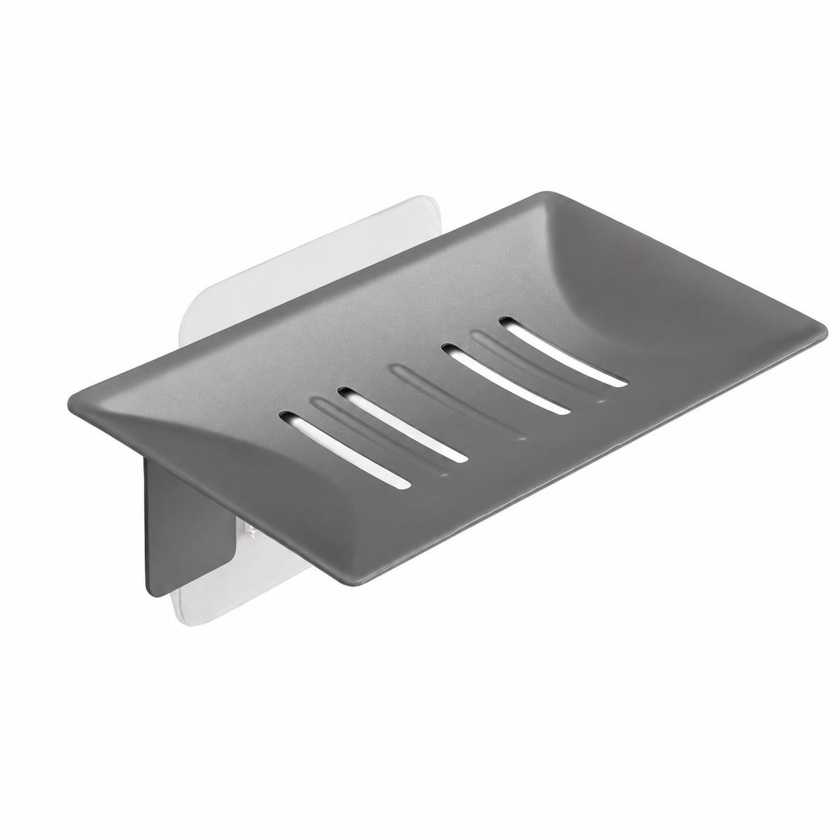AINEXA Self-Adhesive Aluminium Soap Holder with Drain Tray