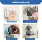 AINEXA Vacuum Suction Wall-Mounted Soap Holder – Grey