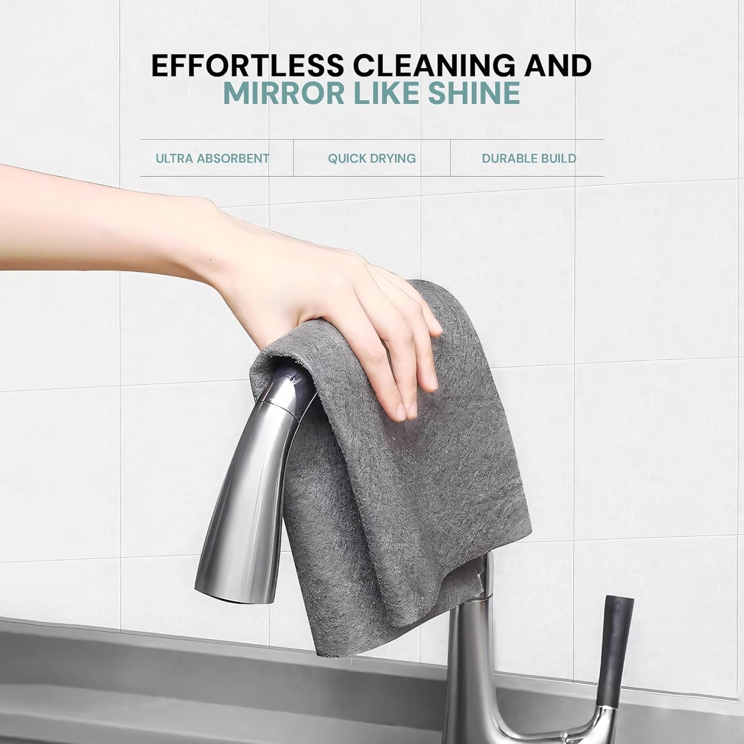 AINEXA 10-Piece Thickened Microfiber Cleaning Cloth Set