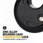 AINEXA Heavy-Duty 4-Digit Combination Disc Padlock – Black