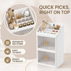 AINEXA 3-Layer Cosmetic & Makeup Organiser with Drawers – White