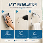 AINEXA Stainless Steel Wall-Mounted Towel Ring – Silver