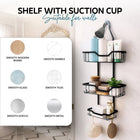 AINEXA 3-Tier Hanging Aluminium Shower Caddy – Black