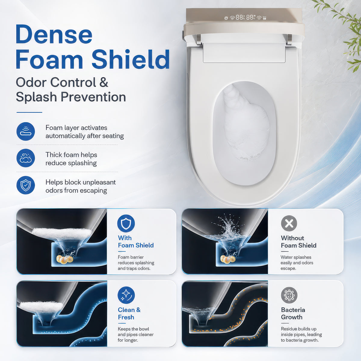 AINEXA Imperial Smart Toilet with Heated Seat, Dryer & Remote – Star White