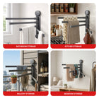AINEXA 4-Bar Vacuum Suction Aluminium Towel Rack – Matte Grey