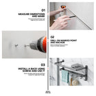 AINEXA 24-Inch Aluminium Towel Rack with Hooks – Matte Grey