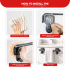 AINEXA Vacuum Suction Aluminium Towel Bar – Matte Grey