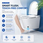 AINEXA Smart Toilet with Auto Lid, Heated Seat & Bidet – S-Trap, White