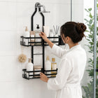 AINEXA 3-Tier Hanging Shower Caddy with Hooks – No Drill