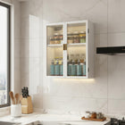 AINEXA 50 cm Wall-Mounted 2-Layer Kitchen Storage Cabinet – White