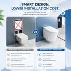 AINEXA Smart Toilet with Auto Lid, Heated Seat & Bidet – S-Trap, White