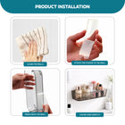 AINEXA Self-Adhesive Transparent Makeup Organizer – No Drill