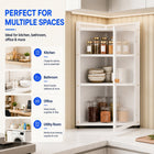 AINEXA 40 cm 3-Layer Corner Kitchen Storage Cabinet with Door – White