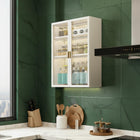 AINEXA 50 cm Wall-Mounted 3-Layer Kitchen Storage Cabinet – White
