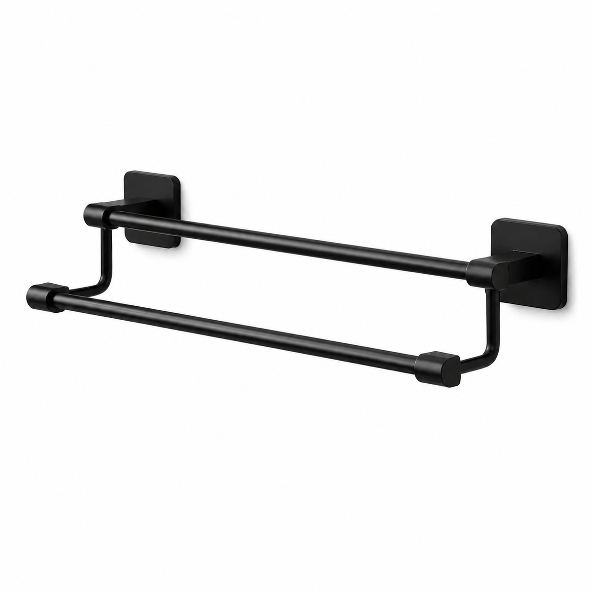 AINEXA 24-Inch Self-Adhesive Aluminium Towel Holder – Matte Black