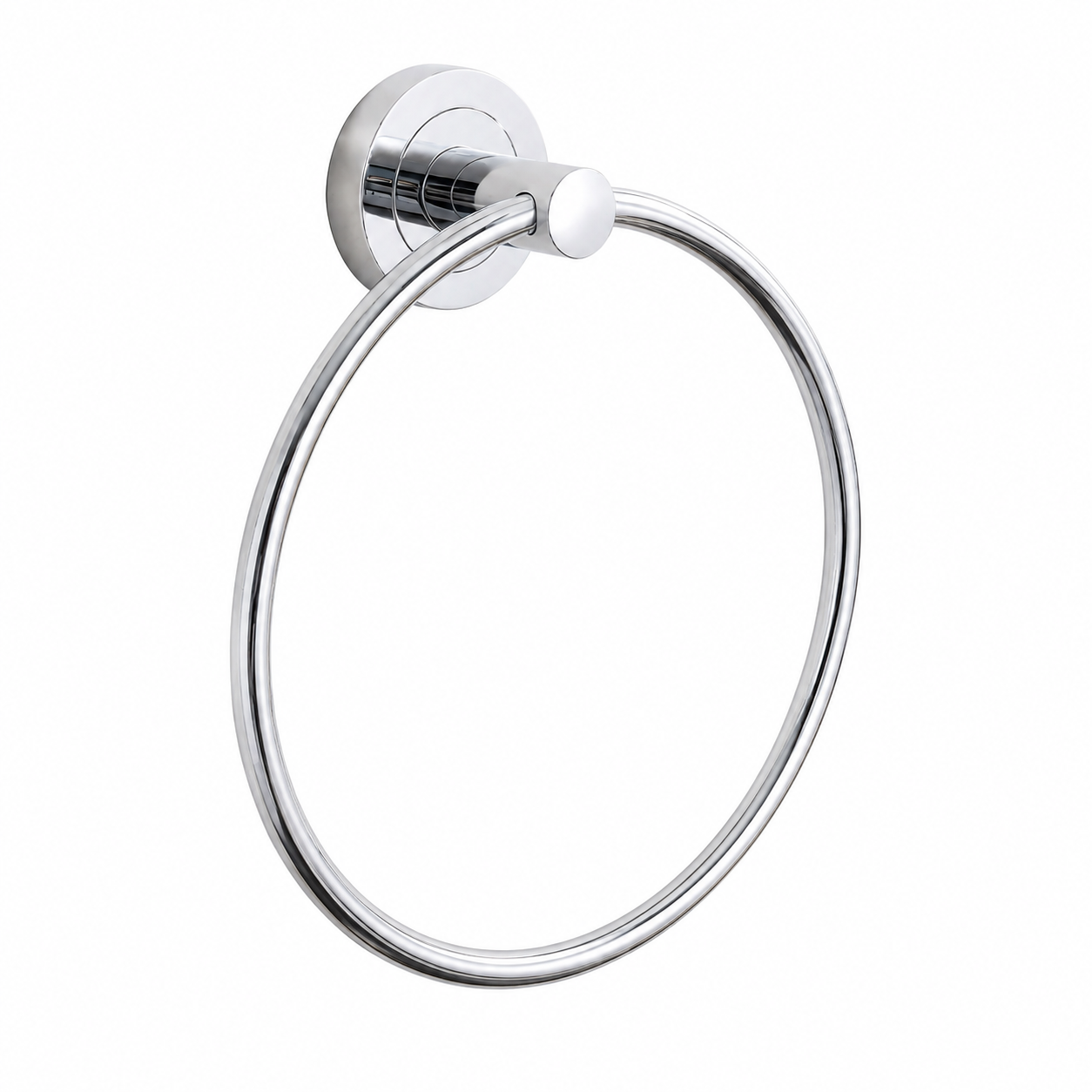AINEXA Stainless Steel Wall-Mounted Towel Ring – Silver