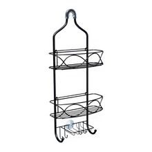 AINEXA 2-Tier Hanging Shower Caddy with Soap Rack – Black