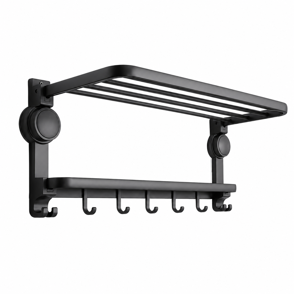 AINEXA Vacuum Suction Aluminium Towel Rack – Matte Grey