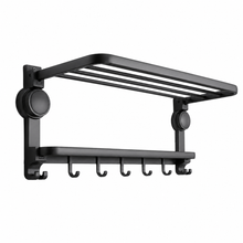 AINEXA Vacuum Suction Aluminium Towel Rack – Matte Grey