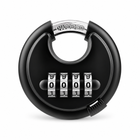 AINEXA Heavy-Duty 4-Digit Combination Disc Padlock – Black