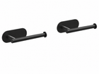 AINEXA 2-Piece Self-Adhesive Aluminium Tissue & Towel Holder – Black