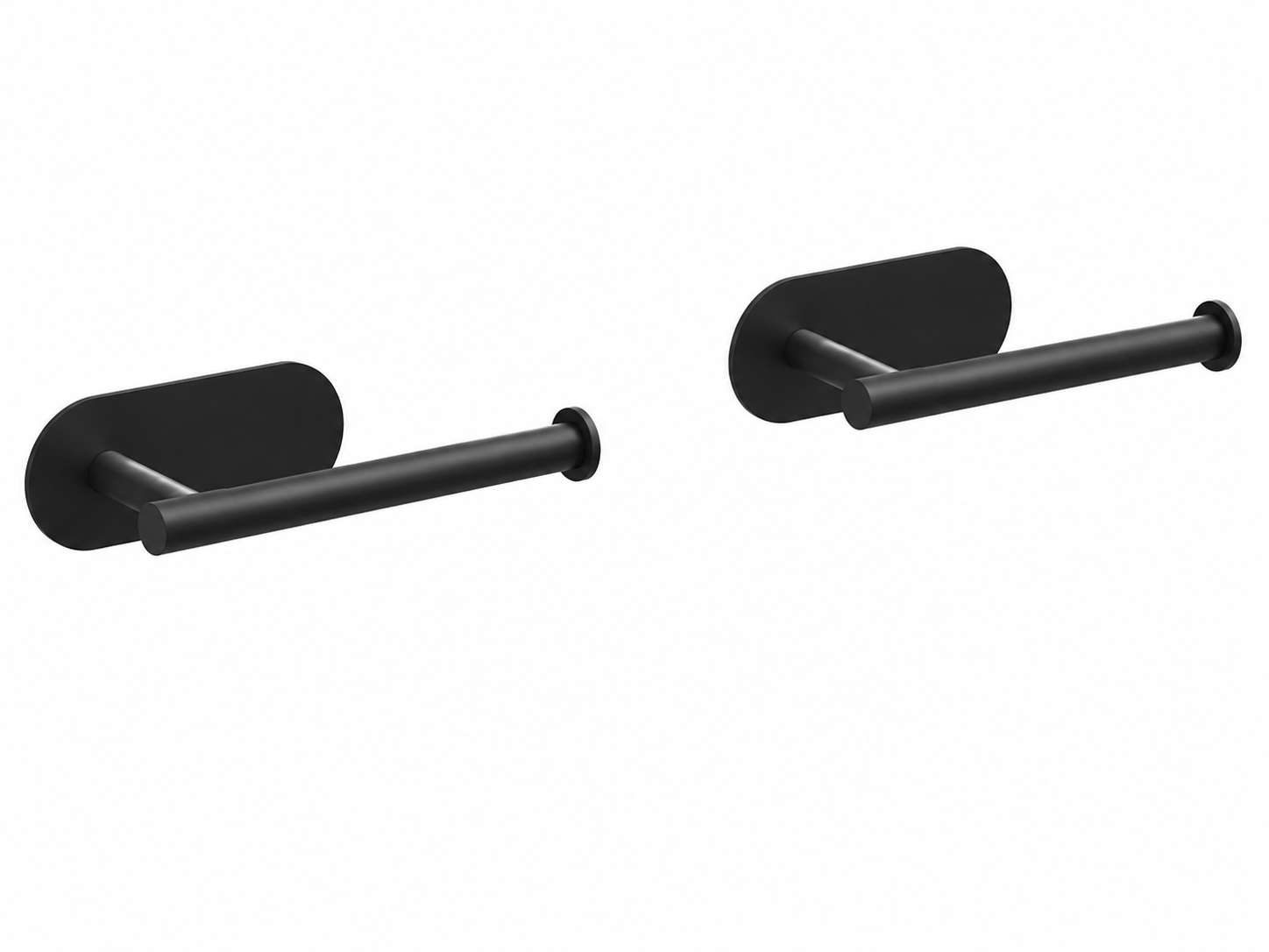 AINEXA 2-Piece Self-Adhesive Aluminium Tissue & Towel Holder – Black