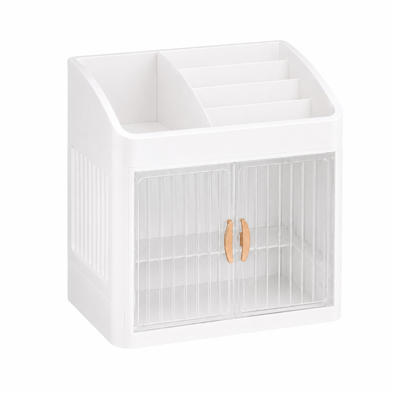AINEXA 2-Layer Cosmetic & Makeup Organiser with Drawers – White