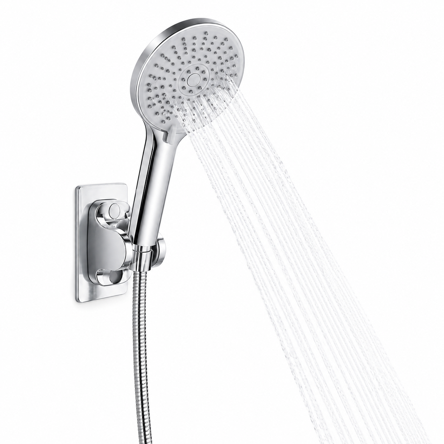 AINEXA 5-Function High-Pressure Hand Shower Set with 1 m Hose – Silver